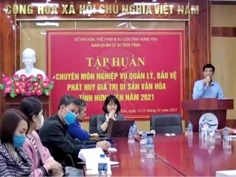 Tập huấn chuyên môn nghiệp vụ quản lý, bảo vệ và phát huy giá trị di sản văn hóa tỉnh Hưng Yên năm 2021