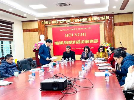 Ban Quản lý di tích tỉnh tổ chức Hội nghị cán bộ, công chức, viên chức, người lao động năm 2024.