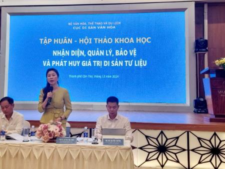 Tập huấn - Hội thảo khoa học Nhận diện, quản lý, bảo vệ và phát huy giá trị di sản tư liệu năm 2024