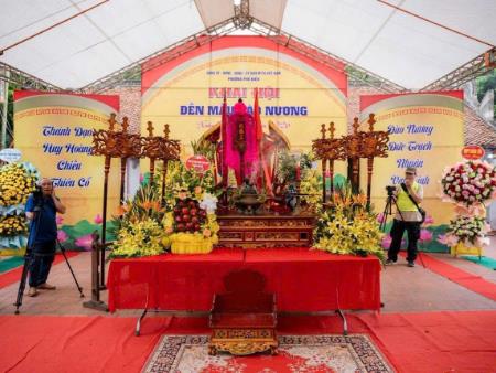 Khai mạc lễ hội truyền thống đền Mẫu Đào Nương năm 2026